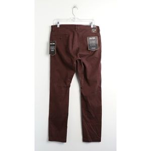Duer NWT Live Lite Chino Pants 32x32 Wine new stretch cotton maroon red mens